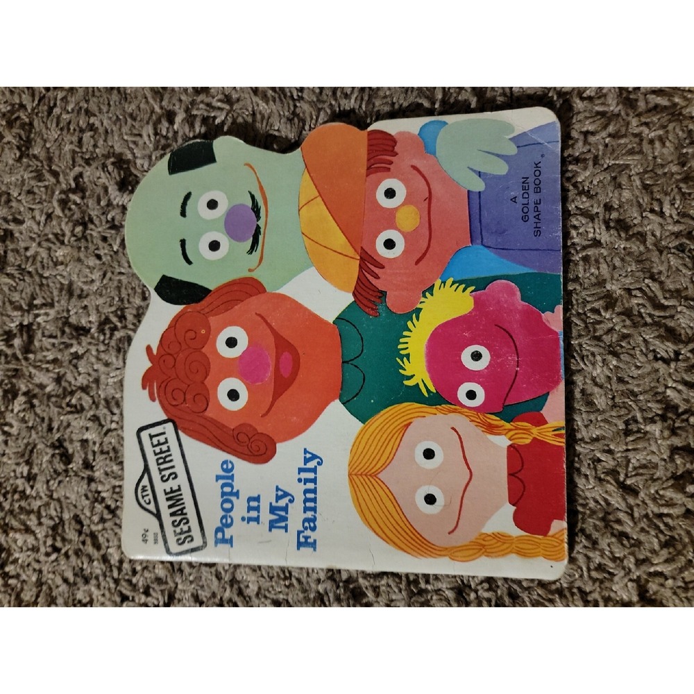Vintage Sesame Street‎ People In My Family 1976 A Golden Shape Book Fifth Print